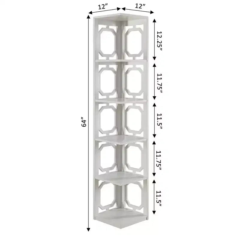Étagère d'angle à 5 niveaux Omega 63,75 - Breighton Home