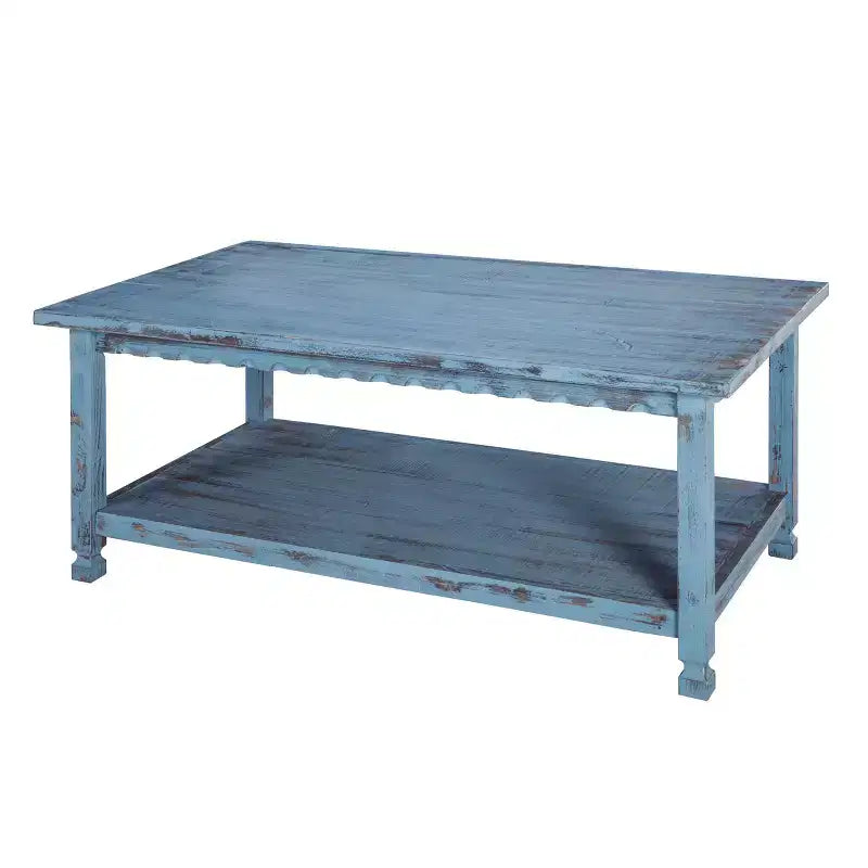 Table basse de chalet rustique 42 L au fini antique - Meubles Alaterre