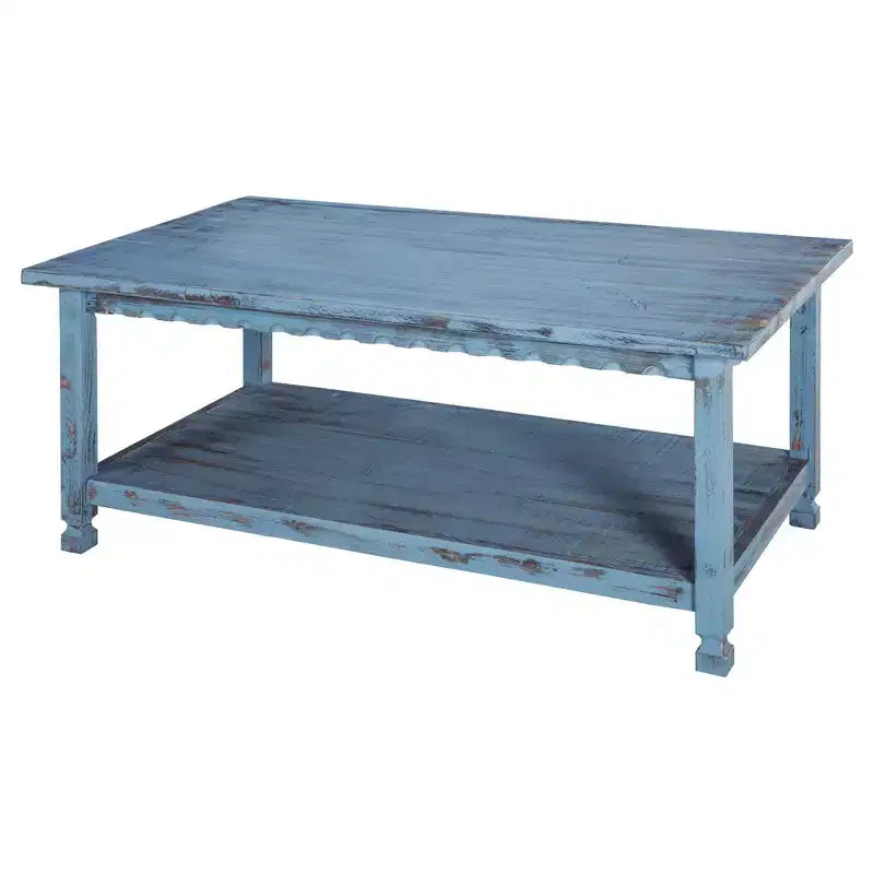 Table basse de chalet rustique 42 L au fini antique - Meubles Alaterre