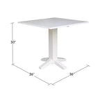 Table de salle à manger à double abattant Sanders Square 36 - International Concepts