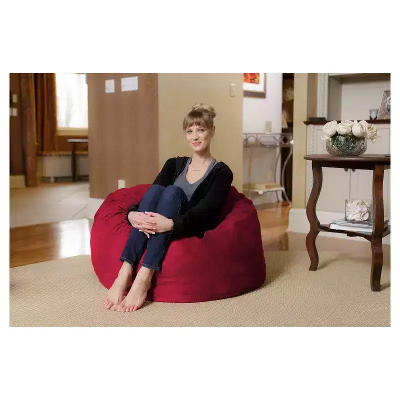 Pouf en mousse à mémoire de forme pour enfants de 3 pieds avec housse lavable - Relax Sacks