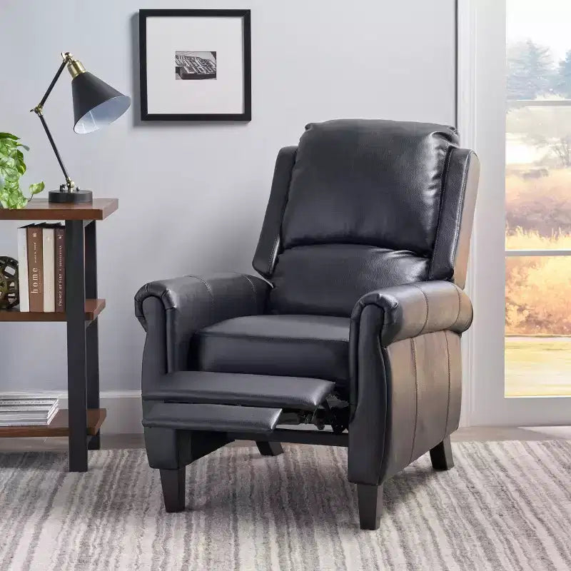 Haddan Faux Leather Recliner Club Chair - Christopher Knight Home