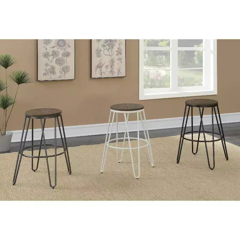 Lot de 2 tabourets de bar contemporains à hauteur de comptoir Puckard - HOMES : Inside + Out