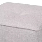 Corinne – Ottoman rembourré en tissu de style moderne et contemporain – Baxton Studio
