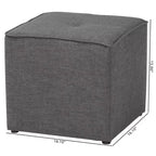 Corinne – Ottoman rembourré en tissu de style moderne et contemporain – Baxton Studio