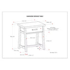 Table de chevet 24 po en bois massif Hawkins - Wyndenhall