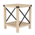 Sophie Rustic Industrial X Frame Side Table - Saracina Home