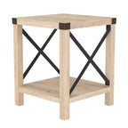 Sophie Rustic Industrial X Frame Side Table - Saracina Home