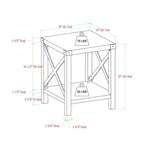 Table d'appoint Sophie style industriel rustique en X - Saracina Home