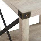 Table d'appoint Sophie style industriel rustique en X - Saracina Home