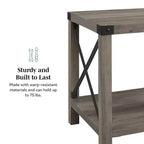 Table d'appoint Sophie style industriel rustique en X - Saracina Home
