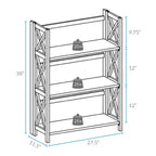 38 3-Shelf Folding Bookcase - Flora Home