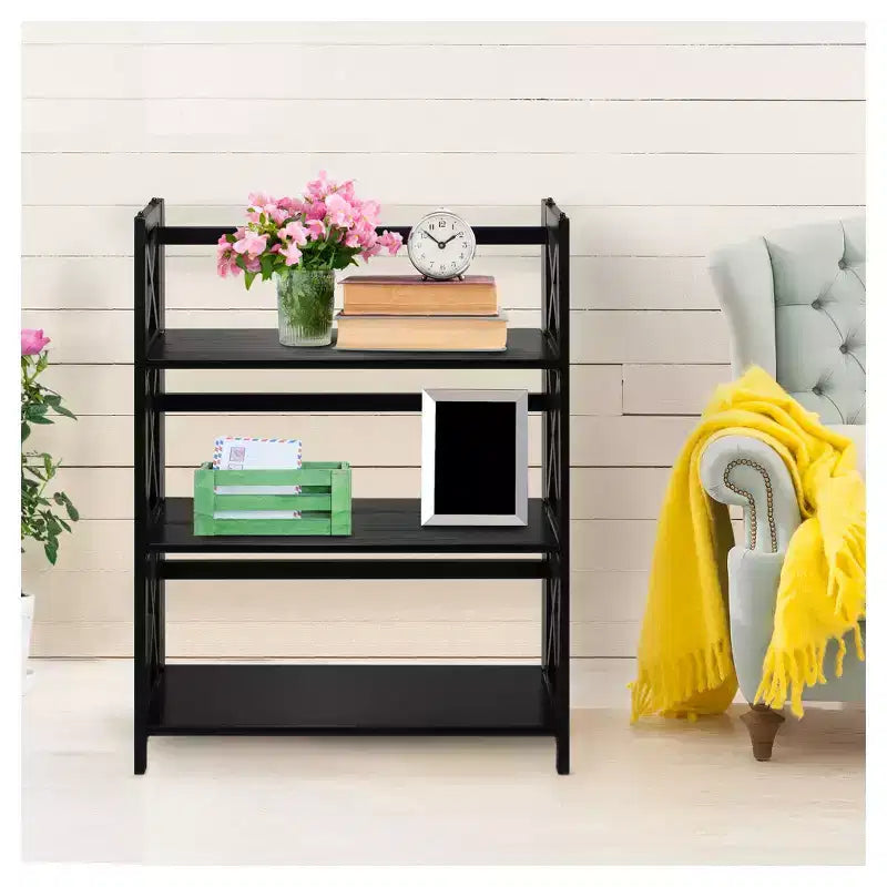 38 Bibliothèque pliante à 3 niveaux - Flora Home