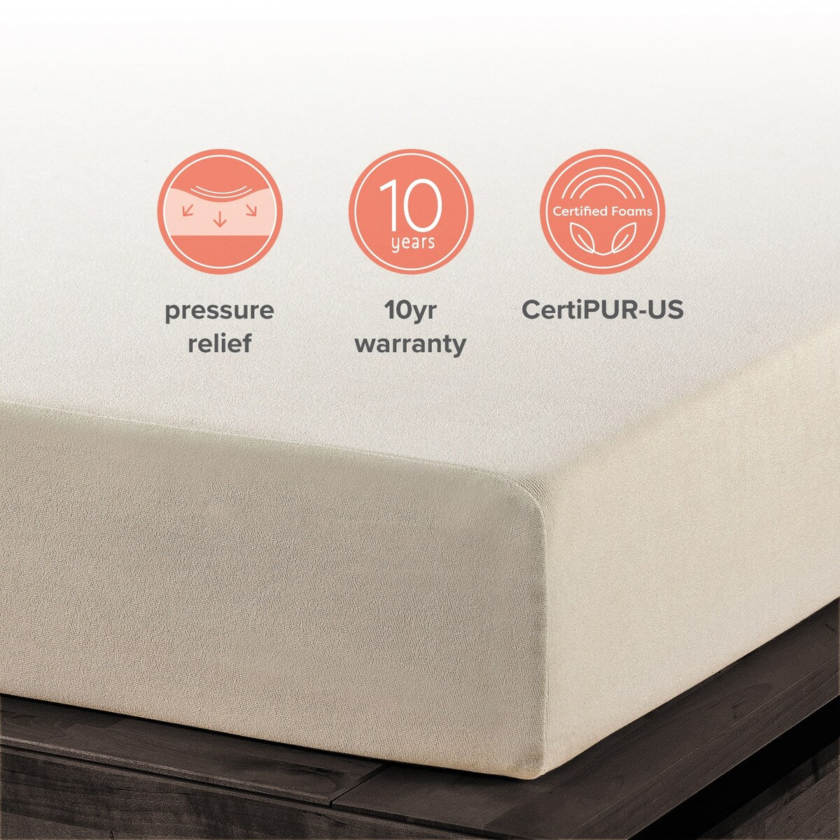 Matelas en mousse à mémoire de forme de 6 pouces par Crown Comfort