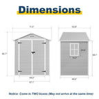 Abri de jardin en résine toutes saisons avec plancher, 1,8 m x 1,2 m/1,8 m x 2,4 m/2,4 m x 1,8 m/2,4 m x 3 m, Spire Tool Shed