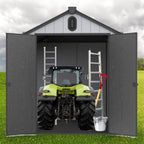 Abri de jardin en résine toutes saisons avec plancher, 1,8 m x 1,2 m/1,8 m x 2,4 m/2,4 m x 1,8 m/2,4 m x 3 m, Spire Tool Shed