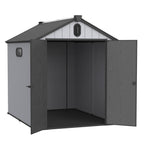 Abri de jardin en résine toutes saisons avec plancher, 1,8 m x 1,2 m/1,8 m x 2,4 m/2,4 m x 1,8 m/2,4 m x 3 m, Spire Tool Shed