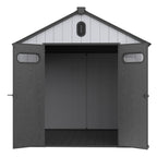 Abri de jardin en résine toutes saisons avec plancher, 1,8 m x 1,2 m/1,8 m x 2,4 m/2,4 m x 1,8 m/2,4 m x 3 m, Spire Tool Shed