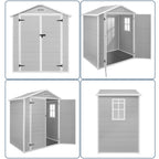 Abri de jardin en résine toutes saisons avec plancher, 1,8 m x 1,2 m/1,8 m x 2,4 m/2,4 m x 1,8 m/2,4 m x 3 m, Spire Tool Shed