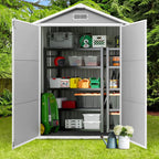 Abri de jardin en résine toutes saisons avec plancher, 1,8 m x 1,2 m/1,8 m x 2,4 m/2,4 m x 1,8 m/2,4 m x 3 m, Spire Tool Shed