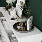 Commode à 9 tiroirs de 63 W, commode d'appoint pour salon, chambre à coucher