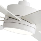 Ventilateur de plafond de 65 pouces à 8 pales noires avec lumière LED et télécommande