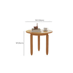 Table basse à tiroirs en bois et verre, marron, ronde et moderne