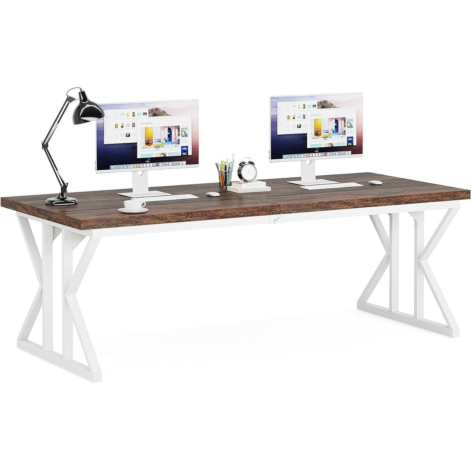 Bureau de direction de 70,8 pouces, grande station de travail de bureau d'ordinateur