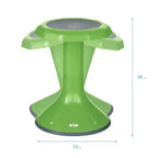 Tabouret oscillant ECR4Kids ACE Active Core Engagement, hauteur d'assise de 45,7 cm, sièges flexibles