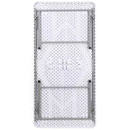 Flash Furniture Table pliante pour enfant en plastique granit blanc, 1,5 m