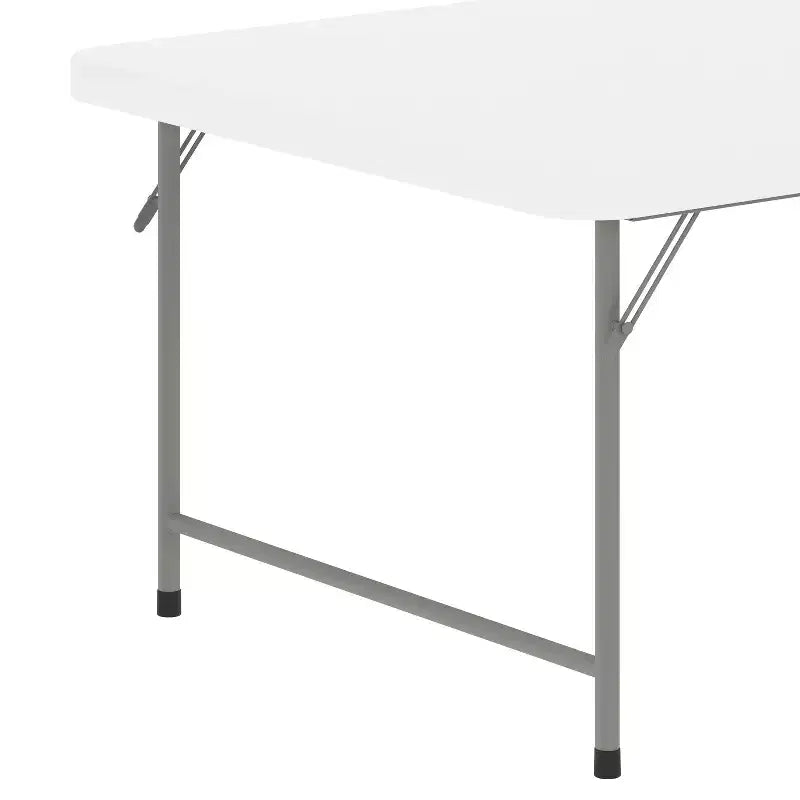 Flash Furniture Table pliante pour enfant en plastique granit blanc, 1,5 m