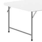 Flash Furniture Table pliante pour enfant en plastique granit blanc, 1,5 m