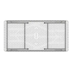 Flash Furniture Table pliante pour enfant en plastique granit blanc, 1,5 m