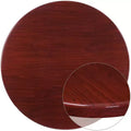 Flash Furniture Plateau de table rond en résine haute brillance de 122 cm avec rebord tombant de 5 cm d'épaisseur