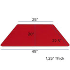 Flash Furniture Table d'activités trapézoïdale en stratifié HP de 22,5 po L x 45 po l - Pieds réglables en hauteur standard