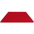Flash Furniture Table d'activités trapézoïdale en stratifié HP de 22,5 po L x 45 po l - Pieds réglables en hauteur standard