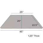 Flash Furniture Table d'activités trapézoïdale en stratifié HP de 22,5 po L x 45 po l - Pieds réglables en hauteur standard