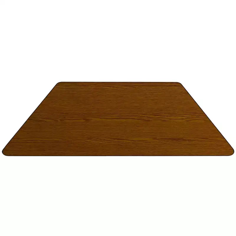 Flash Furniture Table d'activités trapézoïdale en stratifié HP de 22,5 po L x 45 po l - Pieds réglables en hauteur standard