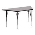 Flash Furniture 22.5''W x 45''L Trapezoid HP Laminate Activity Table - Standard Height Adjustable Legs