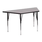 Flash Furniture 22.5''W x 45''L Trapezoid HP Laminate Activity Table - Standard Height Adjustable Legs