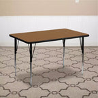 Flash Furniture Table d'activité rectangulaire en stratifié thermique de 30'' L x 48'' P - Pieds réglables en hauteur standard