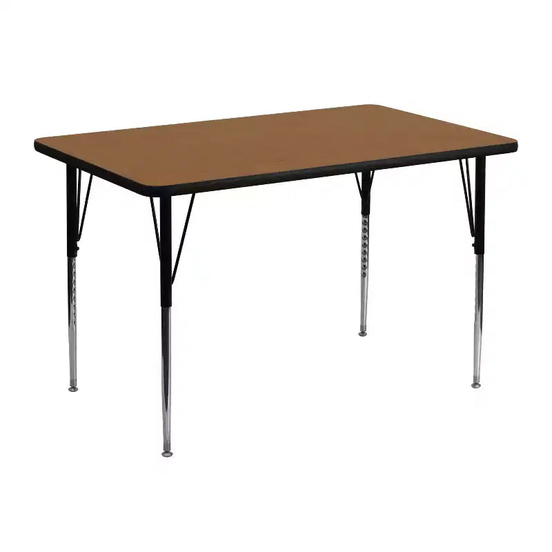 Flash Furniture Table d'activité rectangulaire en stratifié thermique de 30'' L x 48'' P - Pieds réglables en hauteur standard