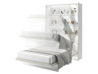 Meublori Armoire-lit escamotable horizontale 120x200 cm Chêne Meublori Lit rabattable Lit mural Consus