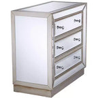 Commode d'appoint Coast to Coast Trevi 3 tiroirs miroir argenté de 32 pouces de large