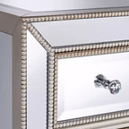 Commode d'appoint Coast to Coast Trevi 3 tiroirs miroir argenté de 32 pouces de large