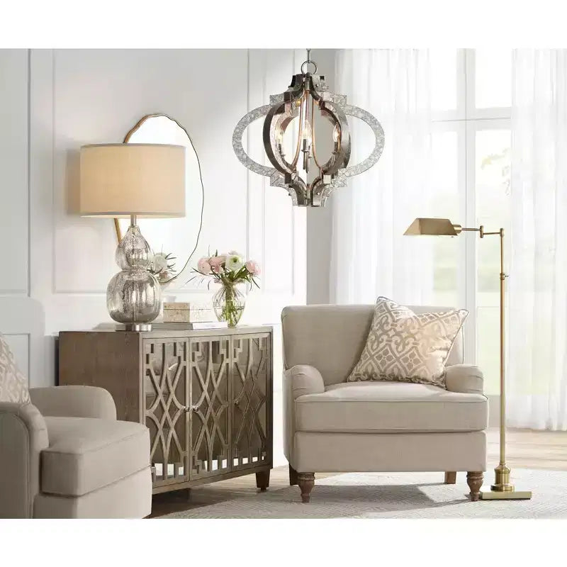 Noble Park Lissa Miroir mural décoratif rond avec bord biseauté moderne Cadre en bois doré ondulé de 80 cm de large pour salle de bain, chambre, salon, maison