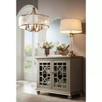 Noble Park Lissa Miroir mural décoratif rond avec bord biseauté moderne Cadre en bois doré ondulé de 80 cm de large pour salle de bain, chambre, salon, maison