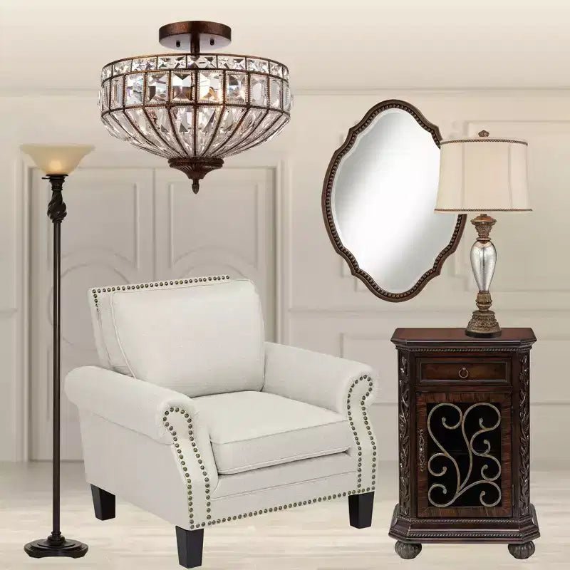 Table d'appoint en bois de cerisier rustique Kensington Hill 22 1/2 x 14 1/2 avec rangement et tiroir, porte vitrée pour salon, chambre à coucher, chevet