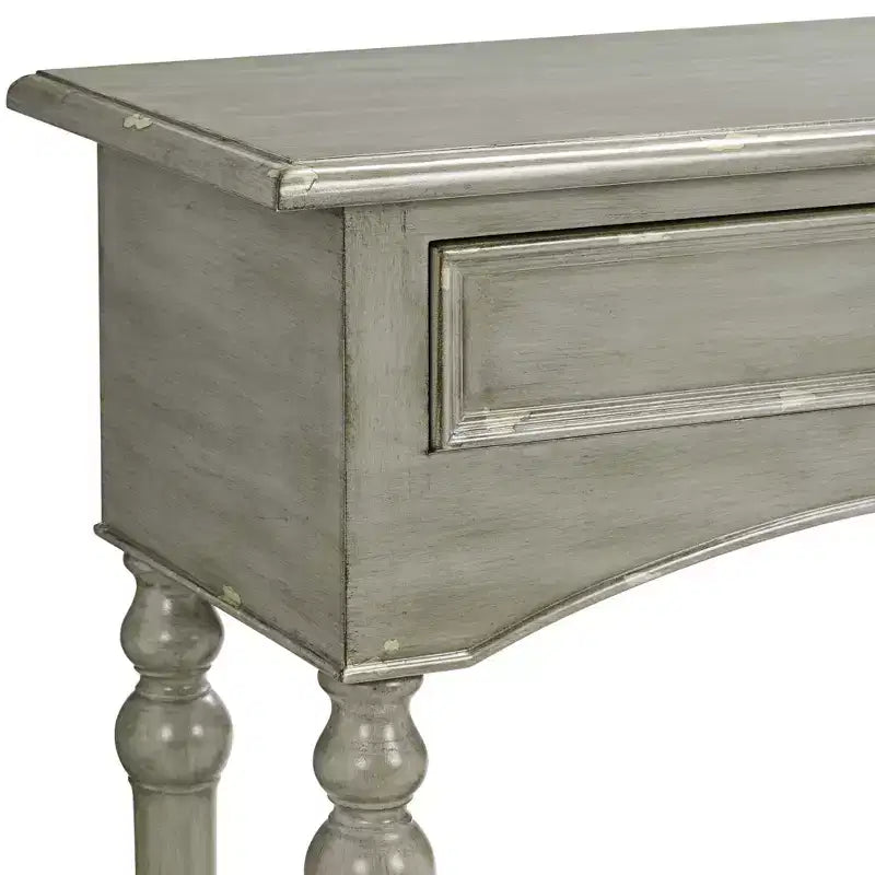 Crestview Collection Console en bois rectangulaire traditionnelle 157,5 x 40,6 cm avec tiroir Gris antique Pieds tournés Salon Maison