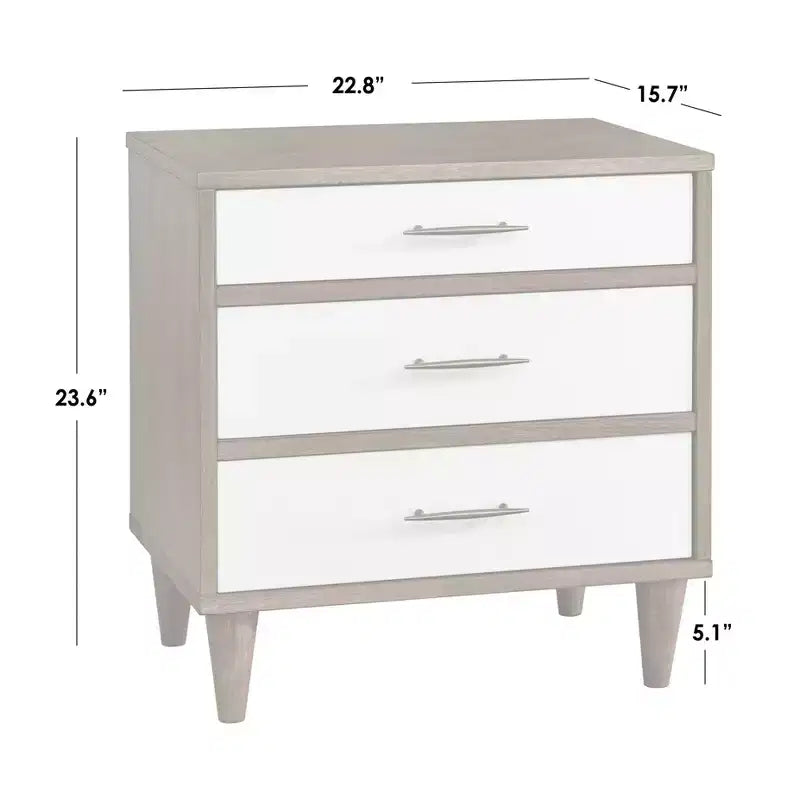 Table de chevet 3 tiroirs Lifestorey Ana Mid Century Modern